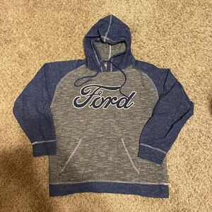 Ford Heathered Blue and Gray Men's Hoodie